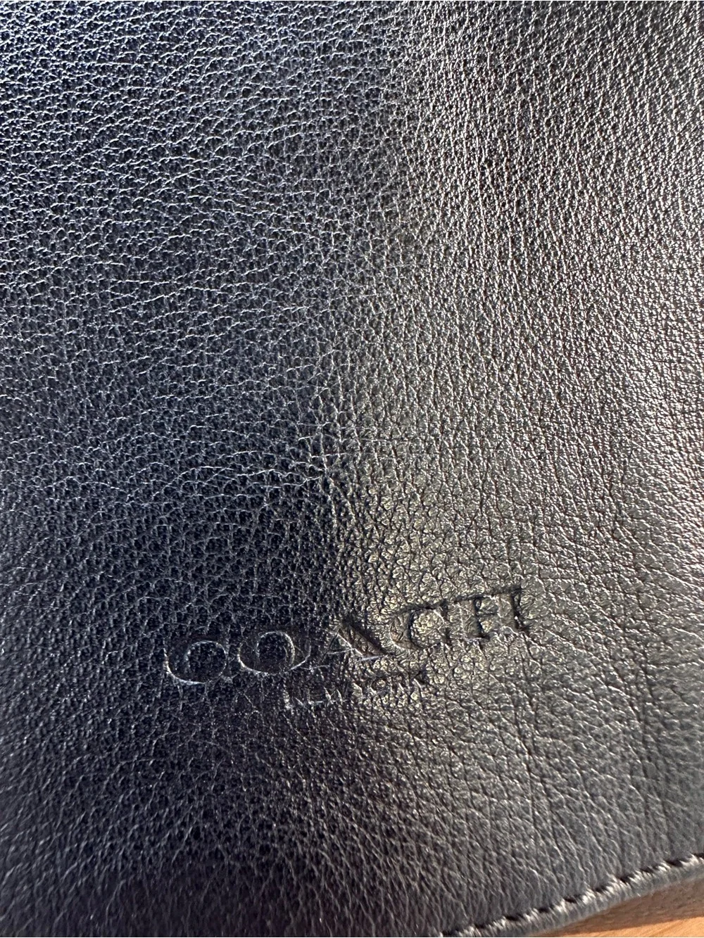 Coach Black Pebbled Leather Messenger Bag
